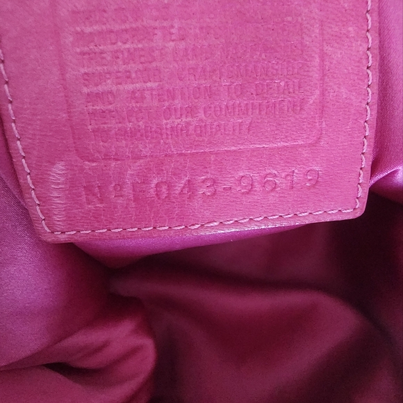 Coach Vintage Ergo Pink Napa Leather Rare Hobo Bag PREOWNED VINTAGE COND… - Picture 5 of 10